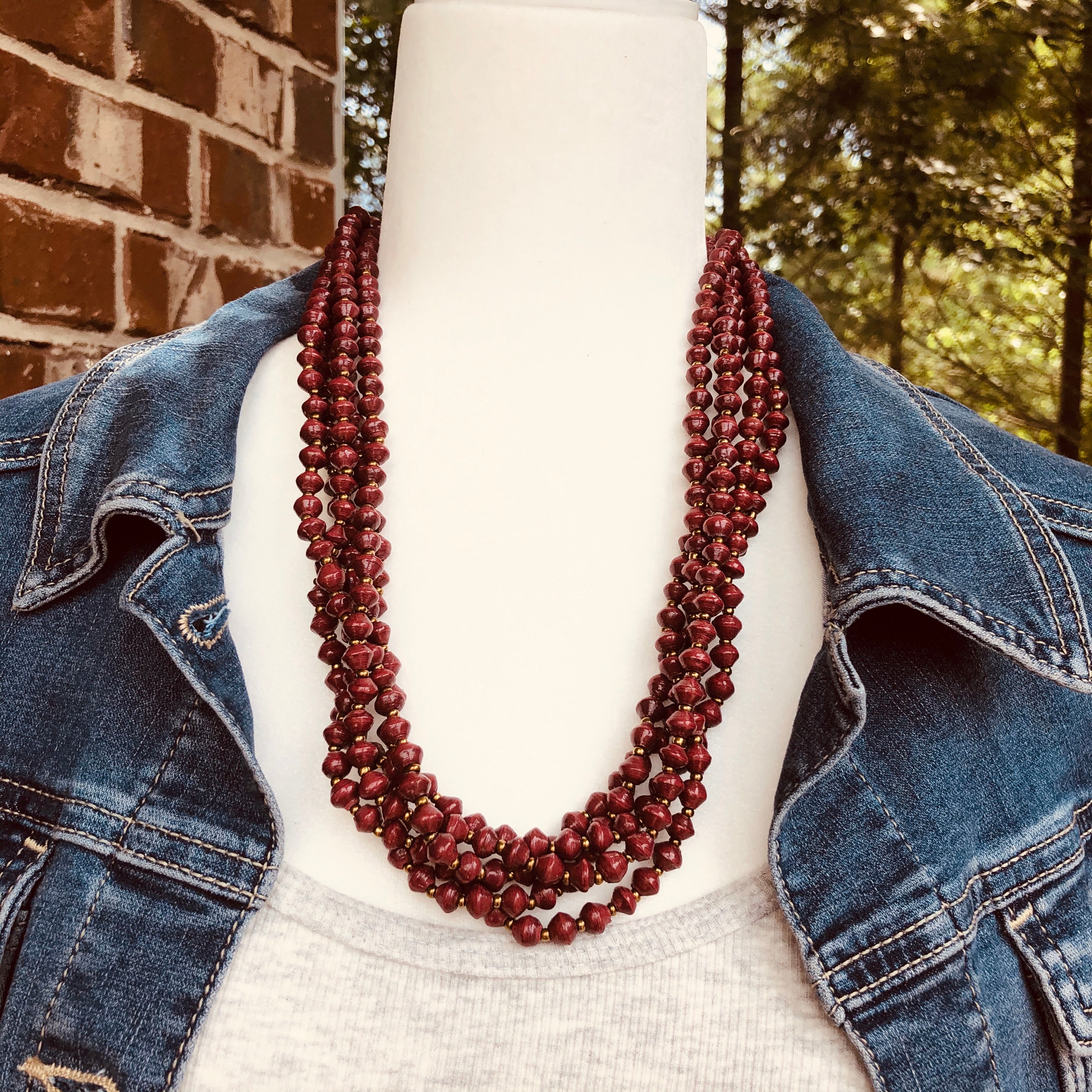 Agate/Ruby beaded necklace Set – Ash&Cort